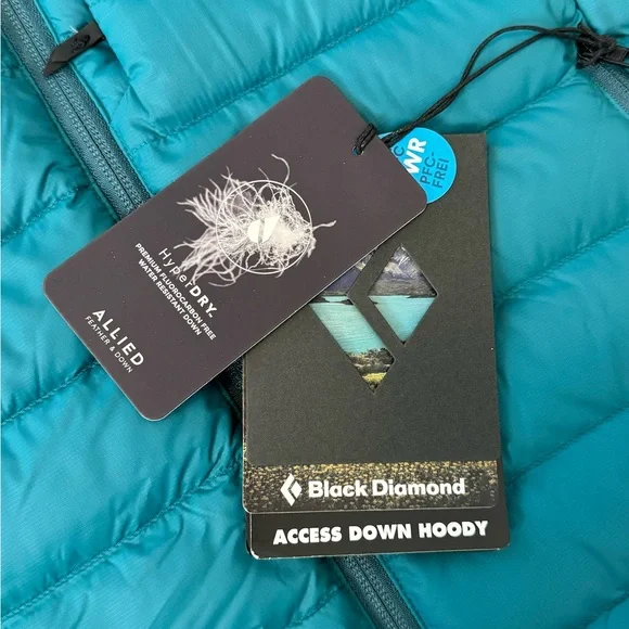 NWT Black Diamond Access Down Hoody Seapine Teal - Picture 6 of 8